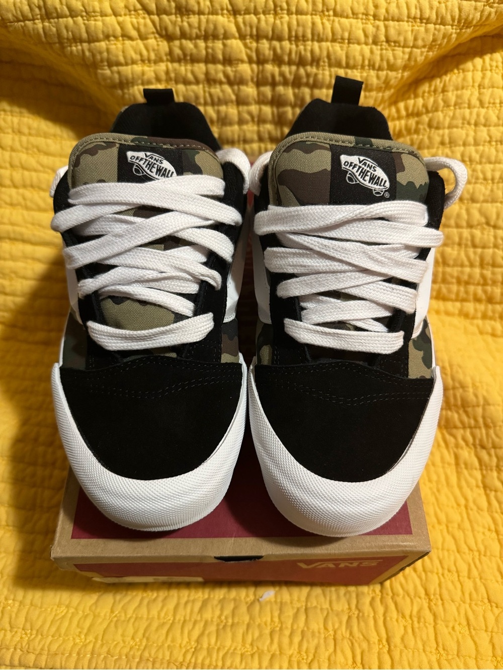 Vans Kids Camo Black White Sneakers